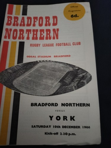 Vintage rugby league programme - rugby,