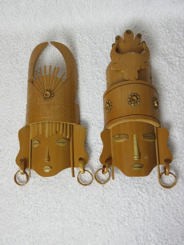 Two decorative wooden tribal - two,