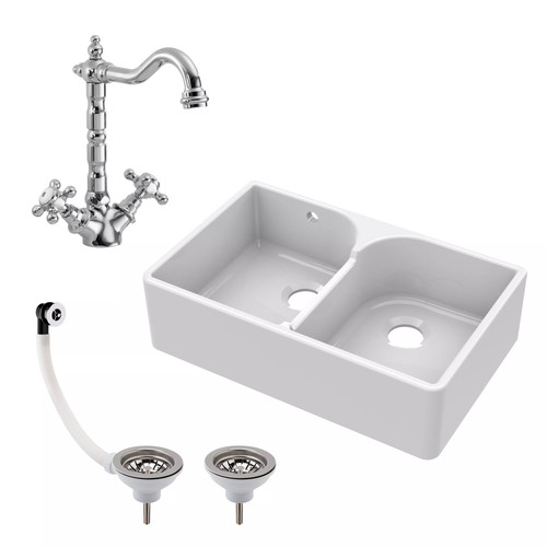 Traditional fireclay kitchen - fireclay,