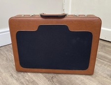 PRIMA Vintage Retro Tan & Black Locking Briefcase ?