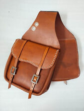 Beautiful & Genuine Western Trail Horse Classic Leather Saddle Bag.
