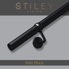 Matt Black Stair Handrail Wall