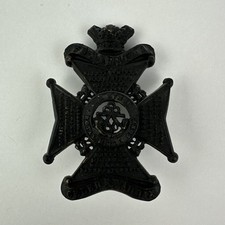 British Army Victorian Kings Royal Rifle Regiment Blackened Brass Cap Badge