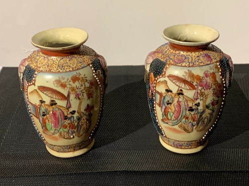 Pair chinese vases mid 20th - of,