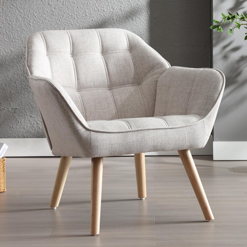 Linen armchair upholstered - armchair,