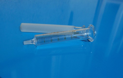 5ml new glass syringe vet - 1x, syringe-