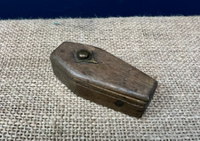 ANTIQUE CARVED WOODEN COFFIN