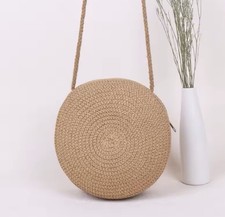 Handwoven Round Straw