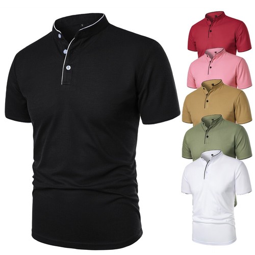 Men grandad collar shirt - men's,