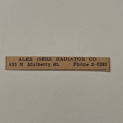 Alex gerz radiator - gerz, n
