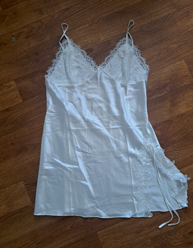 Women white satin lace - satin, &