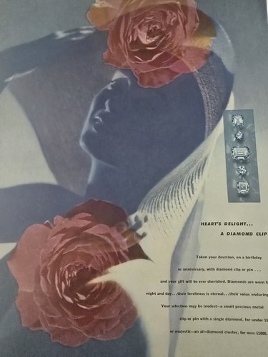 1952 debeers diamond clip - debeers,