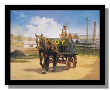 Horse drawn coal cart in