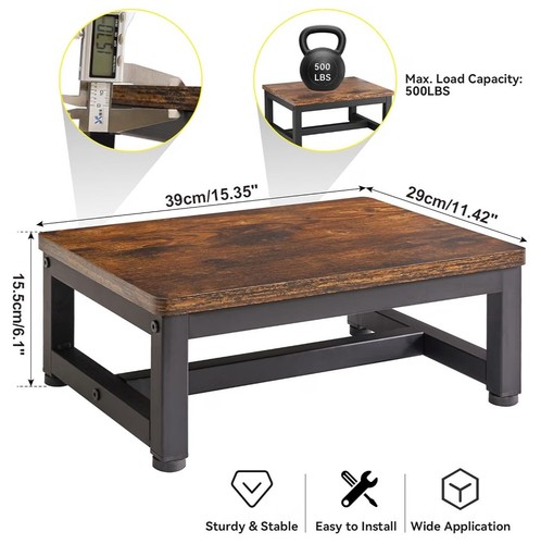 Heavy duty wooden step stool - wooden,