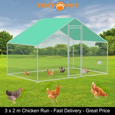 Chicken Run 3 x 2 m 25mm & 32mm Cozy Pet Hens Dogs Poultry Rabbit Ducks Coop