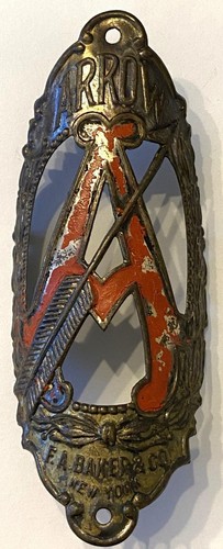 Antique arrow bicycle badge - antique,