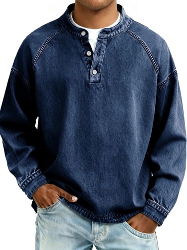 Men buttons tops denim - men,