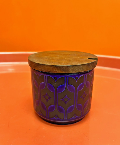 Vintage hornsea blue sugar pot - blue,