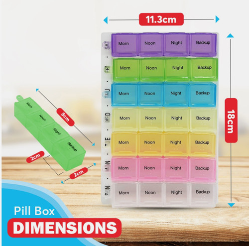 Day weekly pill box - day,