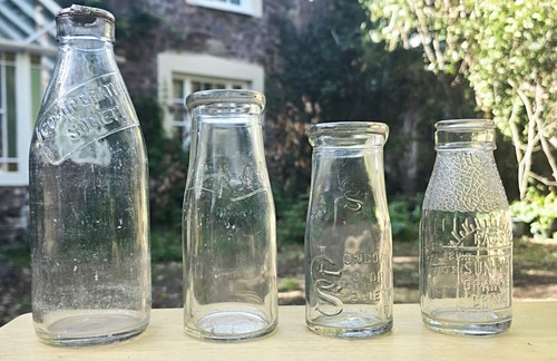 Vintage milk bottles - co-op,