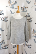POETRY Grey 100% Baby Alpaca jumper size 6