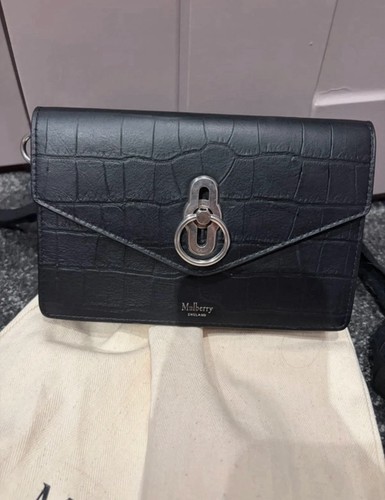 Mulberry black amberley croc - mulberry,