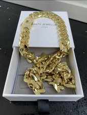 15mm Cuban Link Chain – 14K Yellow Gold Finish – CZ Box Clasp 