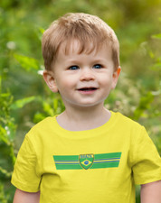 BABY BRAZIL Football  T-Shirt 2024 kit Strip, Boys Girls World Cup BRASIL