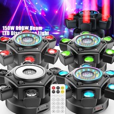 150W DJ Disco 6-Arm Moving Head Light RGBW LED Laser Effect DMX Stage Lights