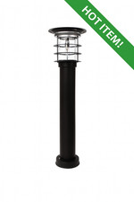 GAMA SONIC Black Bollard Solar