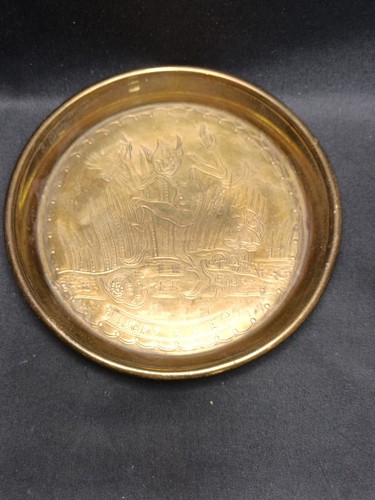 Vintage brass etched lucky - vintage,