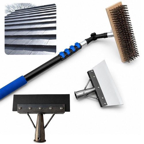 Extendable roof cleaning pole - cleaning,