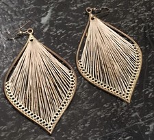 1 x pair gold coloured dangle earrings 