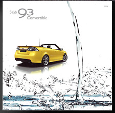 Saab 9-3 Convertible 2008-2009 UK Market Brochure Linear SE, Vector Sport & Aero