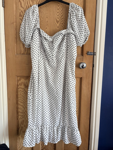 Boohoo white black - white/black, polka