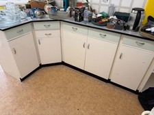 Vintage 1950s-1960s Kitchen Cupboard Cabinet Unit Daintymaid, sink & worktops