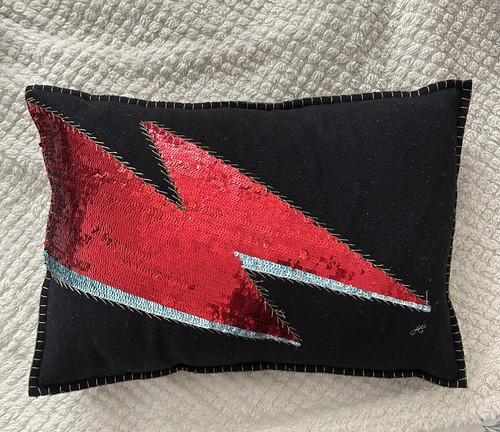 Sequin lightning bolt cushion - sequin,