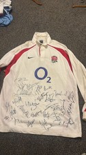 Signed England 2003 Rugby Union Top Size XXL Nike