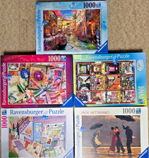 FIVE RAVENSBURGER 1000 piece Jigsaw Puzzles BUNDLE COMPLETE FREE SHIPPING-2