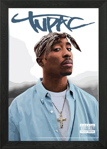 Tupac shakur framed wall art - tupac,