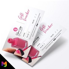 Custom Printed Business Gift Vouchers | Nail Nails Technician Beauty Therapist 2