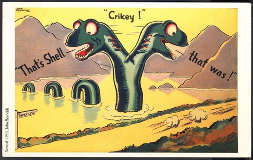 Modern postcard loch ness - modern,