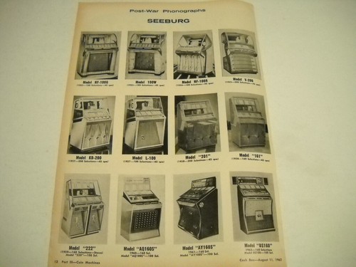 Jukeboxes seeburg post war - seeburg, post-war