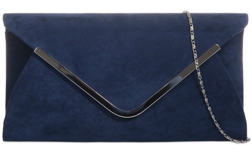 Navy clutch bag - navy,