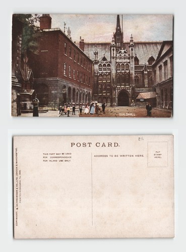 Vintage london guildhall - london, yard
