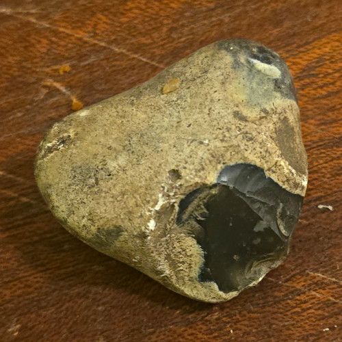 Natural flint mineral pebble - natural,