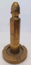 militaria - WW1 Trench Art Brass Shell Case Lighter Ashtray 15.5cm Tall