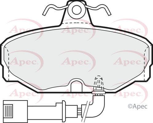 Apec rear brake pad - apec, set