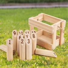 SPORTNOW Molkky Game, Wooden