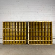 Pair of Vintage Industrial Steel Pigeon Hole Units